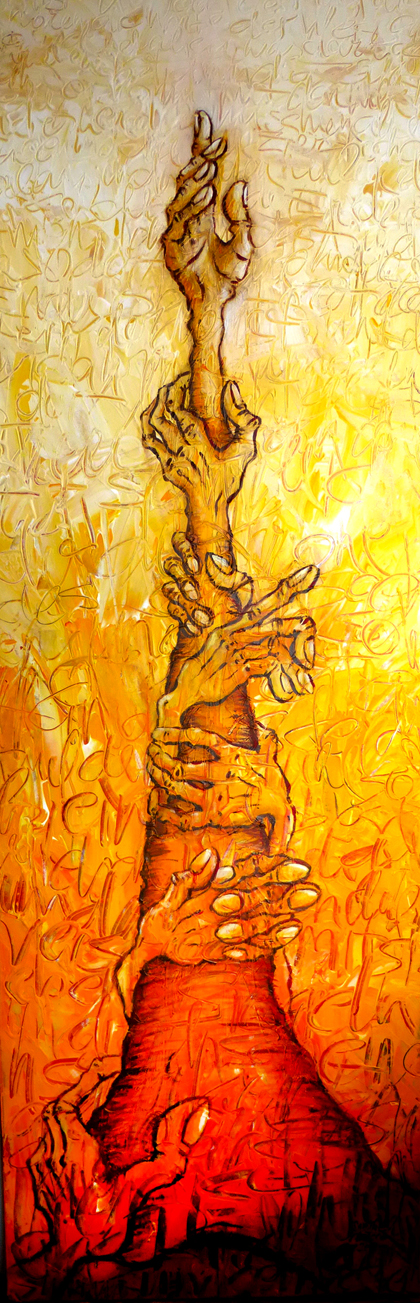 Sabine Floner - Gemälde - Die Worte der Weissagung