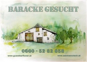 Baracke gesucht - Das Plakat