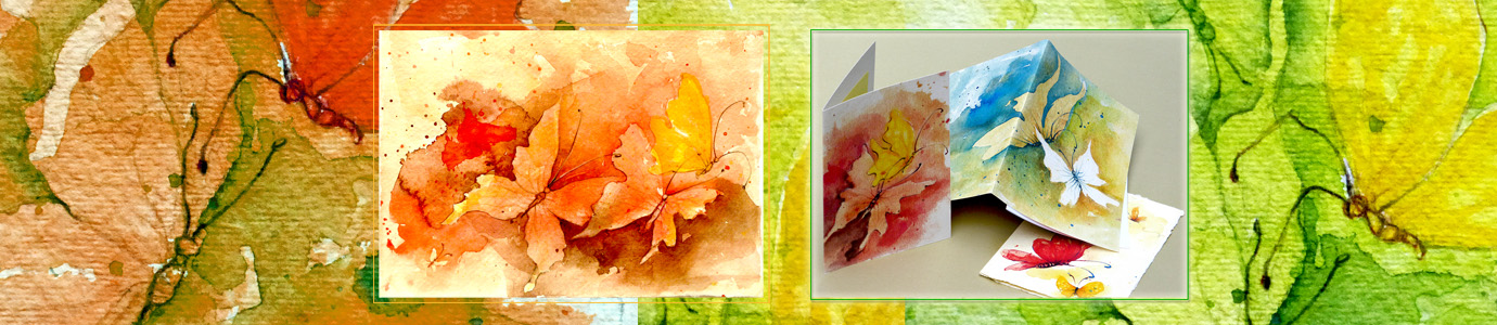 Kunstpostkarten Sabine Floner - pictureline 04a - Schmetterlinge