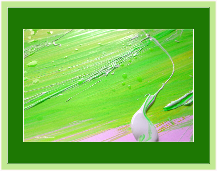 Farbe und Licht - weiss in grün