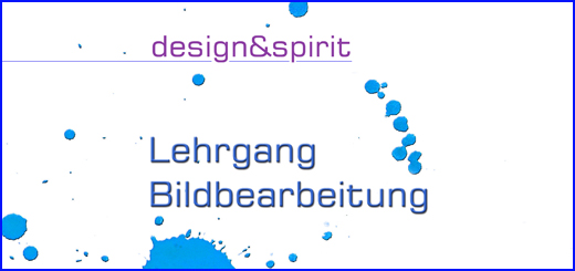 design und spirit - Lehrgang Bildbearbeitung